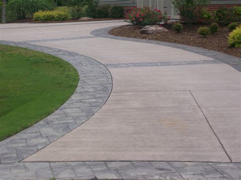 border stamped concrete driveway