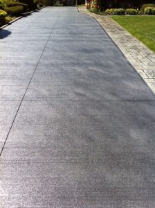 broom finish concrete driveway