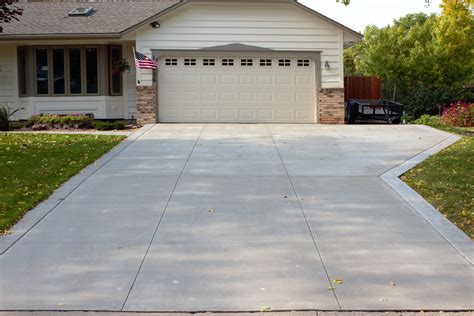 brushed concrete driveway