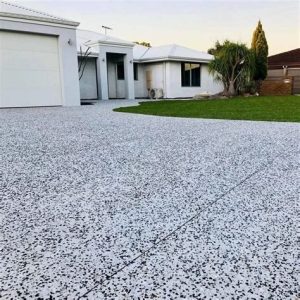 concrete aggregate driveway