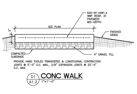 concrete driveway detail drawing