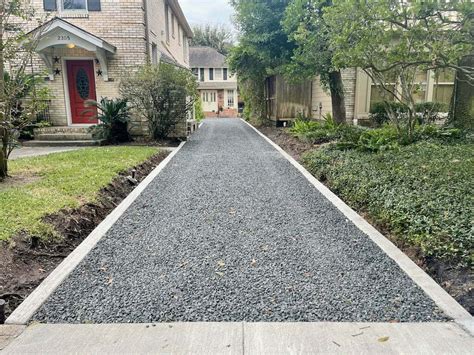 concrete gravel driveway