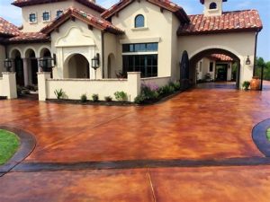 concrete stain driveway