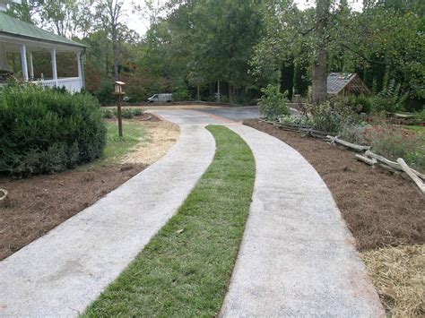 concrete strip driveway