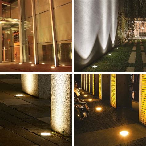 driveway lights in concrete