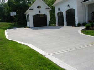 level concrete driveway