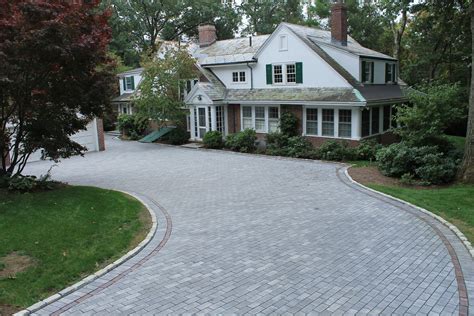 pavers on concrete driveway