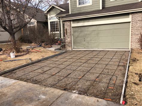 rebar in concrete driveway