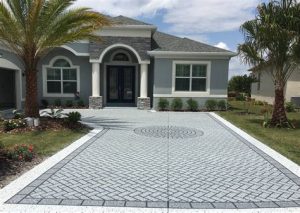 stencil concrete driveway